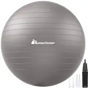 METEOR Grey 55-65cm Yoga Ball with Pump