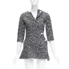 OLD CELINE Runway Phoebe Philo 2014 grey wool boucle bias diagonal top FR34 XS