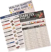 Food List Chart, 3X Healthy Diet Planner, Whole Grains, Oats, Quinoa, Beans Meal Guide, Clear Nutritional Information, Ideal for Middle-Aged & Elderly Health & Wellness Planning