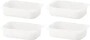 I-K-E-A 4x TROFAST Storage Box,White Container 16 ½x11 ¾x4 ''