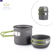 Camping Pots Cookware Set Portable Outdoor Cooking Tableware for Hiking Trekking