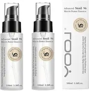 Snail Mucin Serum 96%, Snail Secretion Filtrate, New Power Repairing Essence, Mucin Essence Face Hydrating Serum for Face, Eye, and Neck 100ML(2PCS)