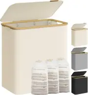 Laundry Hamper with Lid, 3-Section Large Laundry Basket, 52.8-gallon (150L).....