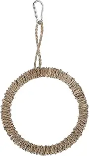 ORFOFE 1 Set Parrot Summer Hammock Bird Cage Parrot Perch Bird Bed Parrot Nest Cage Accessories Birds Seagrass Swing Large Parrots Pigeon Ring Bird Nest for Cage Cockatiel Straw