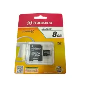 Transcend 8GB Micro SD Memory Card + Adapter for Camera Phone MP3 Tablet