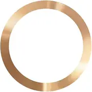 2X Golden (CD Texture) Magnetic Wireless Compatible Car Charger Metal Ring for Magsafe iPhone Galaxy