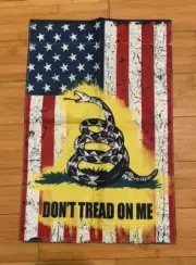 Don't Tread on Me Garden Flag for outside 1 2" X 18" Double Sided