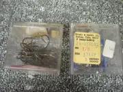 2 Packs Eagle Claw 2X Strong 374 374RP Treble Fish Hooks Size 3/0 Bronze