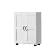Oikiture Storage Cabinet Bathroom Buffet Sideboard 2 Door Cupboard White