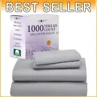 Luxury 1000 Thread Count King Size Sheets - Award-Winning Softness in Light Grey
