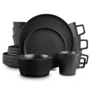 Stone Lain Coupe Dinnerware Set 16pcs - Black Matte