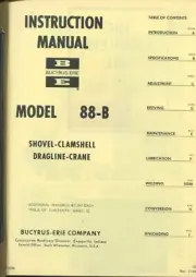 Bucyrus-Erie Model 88-B Shovel-Clamshell Dragline-Crane instructions