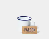 在飛比找Yahoo!奇摩拍賣優惠-【英國 Falcon】藍白色 琺瑯馬克杯 350ml 琺瑯杯
