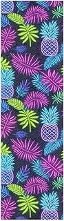 Amooorous Summer Neon Pineapple Leaf Skateboard with Grip Tape Tear-Proof Fusion Scooter Grip Tape Anti Slip Grip Tape Cruiser 33×9 Inch