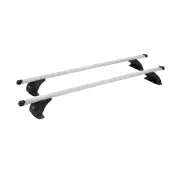 2 x Yakima Standard Through Bar Silver 135cm - Roof Rack Bar Aluminium