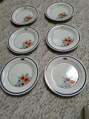 Mikasa Cordon Bleu Gay Paree 6 Salad Dessert Plates 7 5/8 new floral