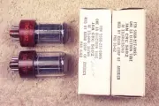 2, NEW, RCA JAN CRC 5692, military, match pr, red base, high reliability 6SN7GT