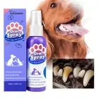 Pet Oral Spray Teeth Cleaning For Dogs & Cats Bad Breath Tartar Plaque C5N1