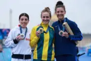 Grace Brown Cycling Time Trial 2024 Paris Gold Medal win Photo 32