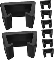 ORFOFE 8pcs Chair Fasteners Couches Wicker Sofa Clips Sectional Sofa Furniture Clips Sturdy Locking Clip Rattan Sofa Clip Outdoor Cushion Fasteners Clamp Outdoor Couch Plastic Black