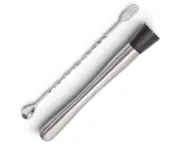10 Inch Stainless Steel Cocktail Muddler and Mixing Spoon Home Bar Tool Set - Create Delicious Mojitos and Other Fruit Based Drinks