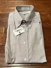 Bill Blass Signature Purple Mens 15.5 32/33 Button Up Pocket Oxford Dress Shirt