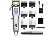 Hatteker Mens Cordless USB Rechargeable Waterproof Hair Beard Trimmer Haircut Kit RFC-686