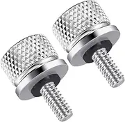 Amazicha Chrome 2 PCS Seat Bolt Screws Quick Mount 1/4"-20 Compatible for Harley Touring Sportster Softail Dyna 1996-2023