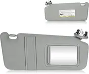 Sun Visor with Light for Toyota Camry 2007-2011 with Sunroof, Right Passenger Side Gray Sunvisor Replace 74320-06800-B0