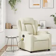 Massage Recliner Chair Single Sofa Armchair Living Room Faux Leather vidaXL