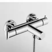 Zucchetti Kos SP17 Spin Exposed Thermostatic Mixer Bath Tub & Shower Chrome $862