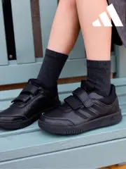 Adidas Black Hook and Loop Tensaur Sport Trainers (M89336) | $65
