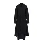 [Balenciaga] Balenciaga-Black Cotton Maxi Patched Shirt-Donna 2 NUM