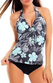 [Octopus] F3855 Figure Optimiser Tankini Set/Briefs/Halterneck/Bandeau/Cut Out Various Patterns/Swimsuit