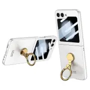 GKK For Samsung Galaxy Z Flip5 5G Slim Phone Case Hard PC Kickstand Cover with Small Screen Film