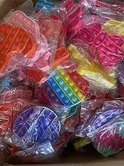 5 x FIDGET POPPERS ASSORTED COLOURS AND SHAPES