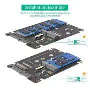 SSDs Adapter Combine M.2 mSATA to 2.5inch SATA3.0 Adapter Converters with Case