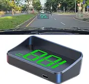 BLLYOGU Car GPS Head Up Display Speedometer HUD Digital Windshield Projector Speed Meter KM/H Speed Unit for All Car Models (Green)