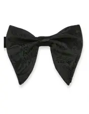 [Declic] JA Floppy Paisley Bow Tie 10cm in Black