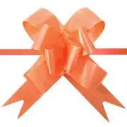 Pull String Butterfly Bows Orange - Wedding Gift Birthday Party Ribbon Sheen 100
