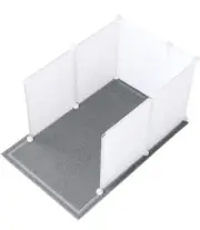 Cat Litter Box Enclosure Splash Guard Extra Large 28L × 21.5W x 18H inch w Mat