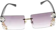 minkissy Sunglasses for Women Fashionable Eyeglasses for Carnival Parties Chic Decorative Eye Glasses Photo Props Protection Stylish Design