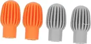 Kisangel 4Pcs Drumstick Mute Covers Silicone Practice Tips for Quiet Drumming Drumstick Caps for Sound Reduction for Practice and Performance Sessions
