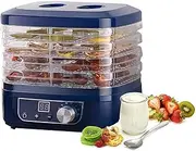 Fruit Dryer Dehydration 5 Tray Food Dehydrator Machine, Automatic Dehydrator with Timer and Temperature Control - for Fruit, Vegetable, Beef