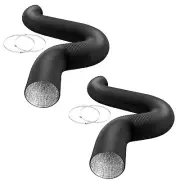 12 In 25 Feet Aluminum Ducting 4 Layer Protection Dryer Vent Hose 2-Pack