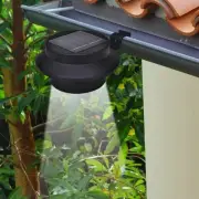 Solar Fence Lights Set of 6 Outdoor Gutter Lights Black Decorative Lighting