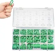 530Pcs F12-NBR R134a-HNBR A/C Rubber O-Ring Car Auto Vehicle Repair Air Conditioning Compressor Seals Assortment Kit 18 Sizes(Green)