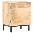 Solid Mango Wood Bedside Cabinet 40x30x51cm Wooden Nightstand Bed Table vidaXL
