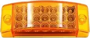 10PCS 12V-24V 21LED Side Marker Light Flowing Tail Lights Clearance Light Marker Indicator Light(Amber)
