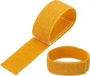 uxcell Boot Straps, 12" Boot Trousers Elastic Ankle Straps Pants Leg Bands Blouses Straps Ankle Hook and Loop Fit for Men Women Gardening Hiking Fishing Cycling Hunting (2 Pack, Yellow)